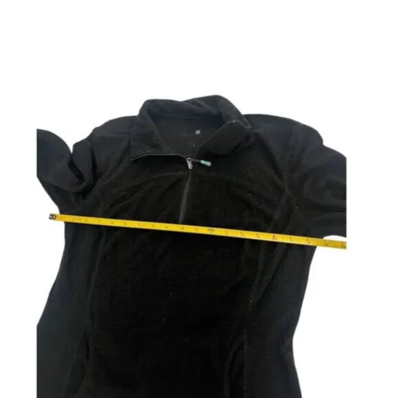 Tangerine Waffle Long Sleeve 1/4 Zip up Pullover Sweater Black Women's Medium - Picture 5 of 6